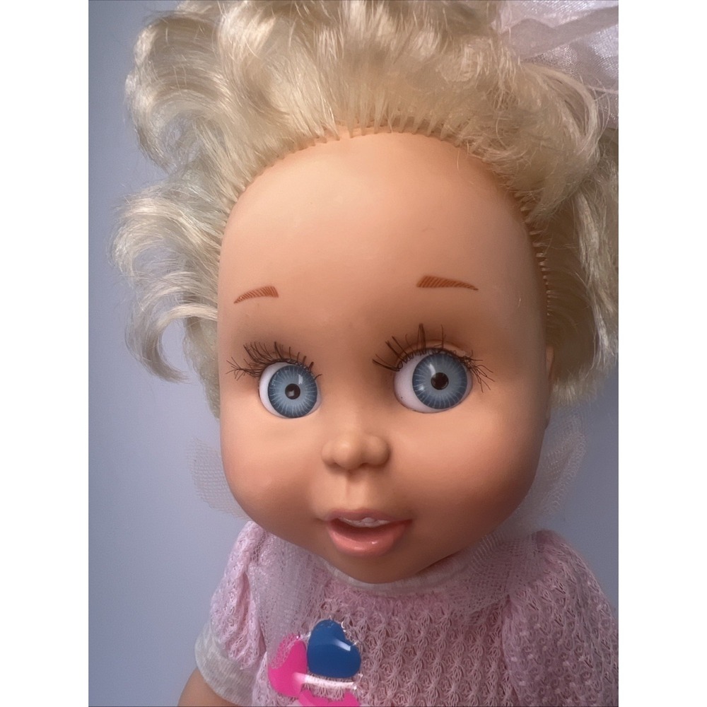 Vintage 1990 Galoob Baby Face So Innocent Cynthia #7 Original Top Blue Eyes - Picture 8 of 16